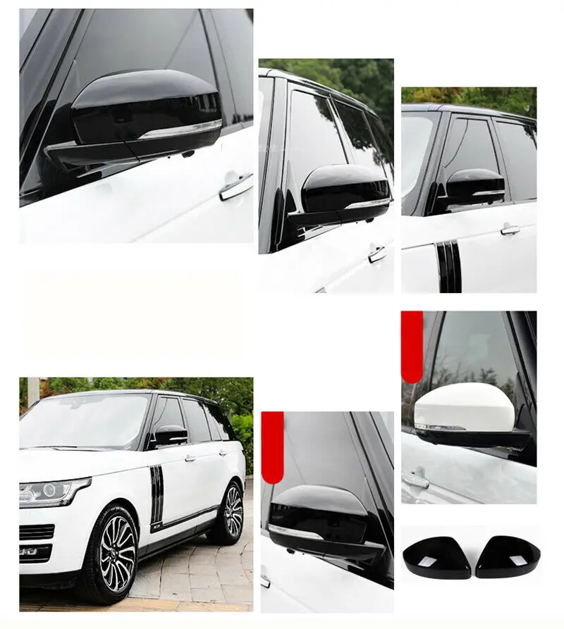 Fits For Land Range Rover HSE L405 2013-2021 ABS Glossy Black Side Mirror Cover Cap Replace Moulding Car Accessories 2PCS