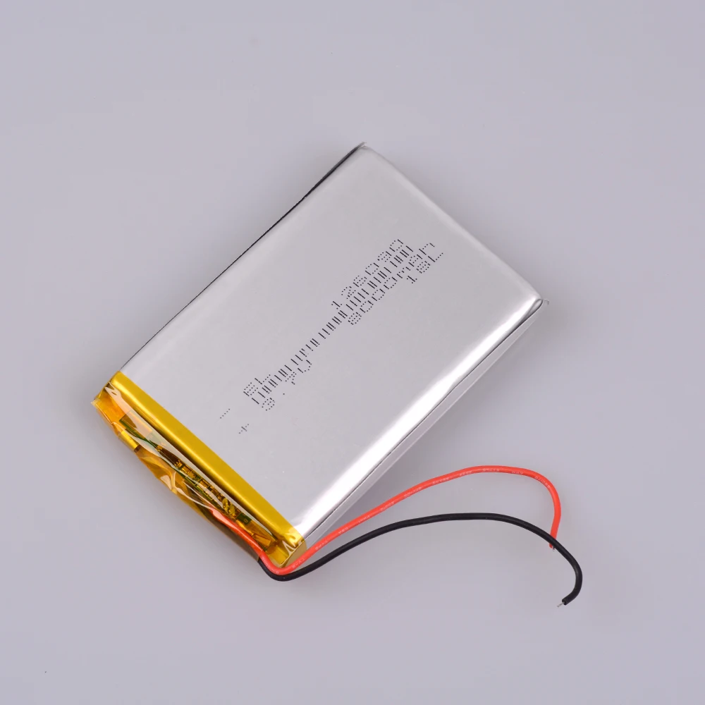 JST 1.25 2P 3.7V 8000mah 126090   แบตเตอรี่ลิเธียมลิเธียมไอออนโพลีเมอร์แบบชาร์จไฟได้