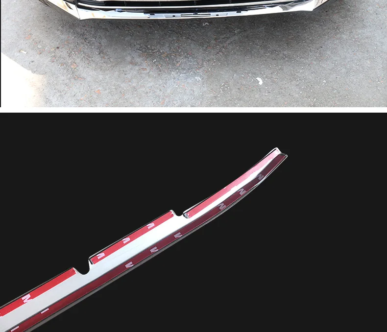 Chrom-Dekoration für Volvo XC60 2018 2019 2020 2021 Frontstoßstange Glanzstreifen Netz Frontlippe Antikollisions-Dekorationsaufkleber – Detail 10
