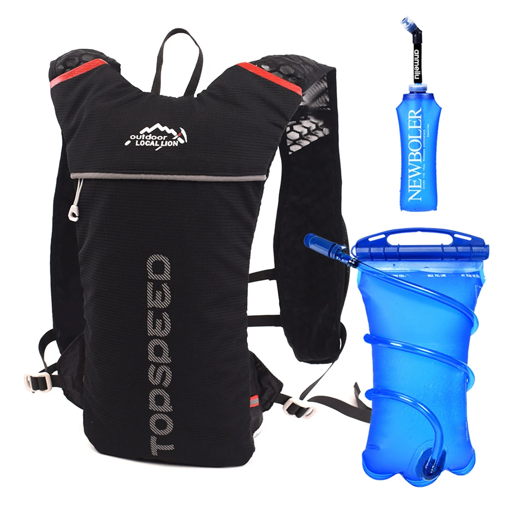 Đường Mòn Chạy Ba Lô 5L Cực Chạy Hydrat Hóa Áo Gói Marathon Chạy Xe Đạp Có Túi Túi 500Ml Mềm Bình Bình Nước túi