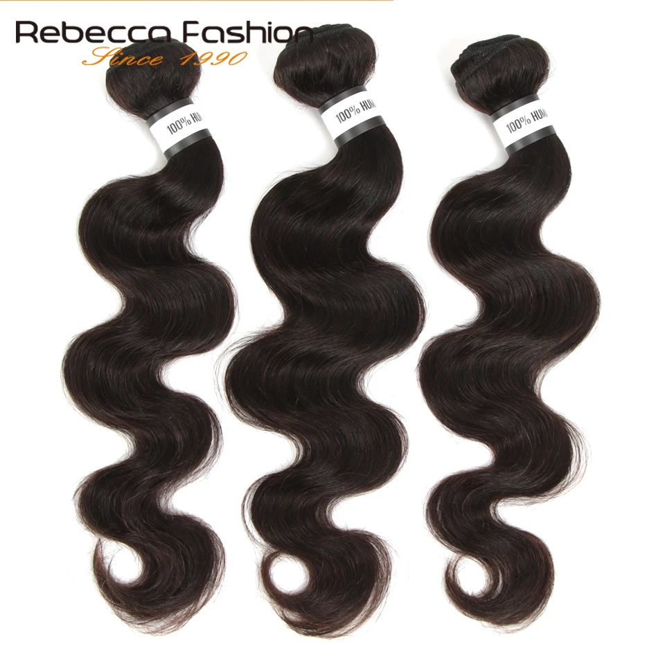 Rebecca Body Wave Bundles Brazilian weaving Human Hair Bundles 3/4 Piece Remy Hair For Black Woman Beautyforever Hair