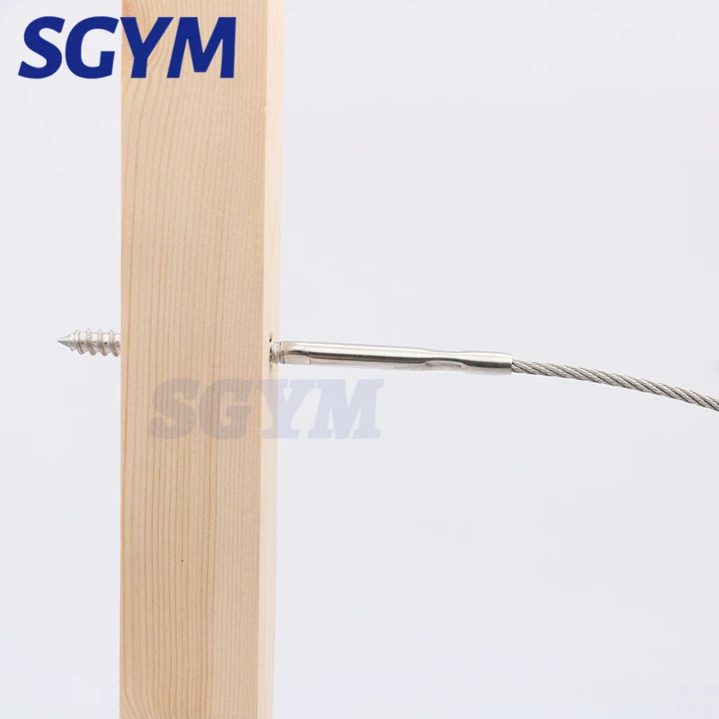 10/20/30/50pcs Swage Lag Screws Left & Right for 1/8 3/16\'\' Cable Railing Stair Deck Wood Post Balusters Decking Hardware