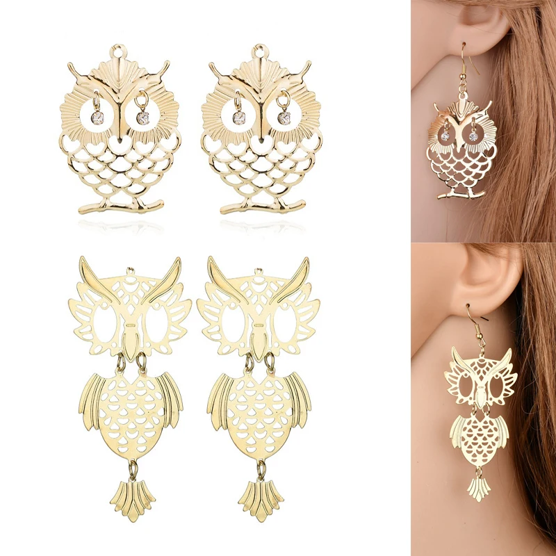 

Новинка 2020, 60 шт., пуговицы из сплава в виде полой совы для самостоятельного изготовления сережек или ожерелий, подвесок и аксессуаров для волос