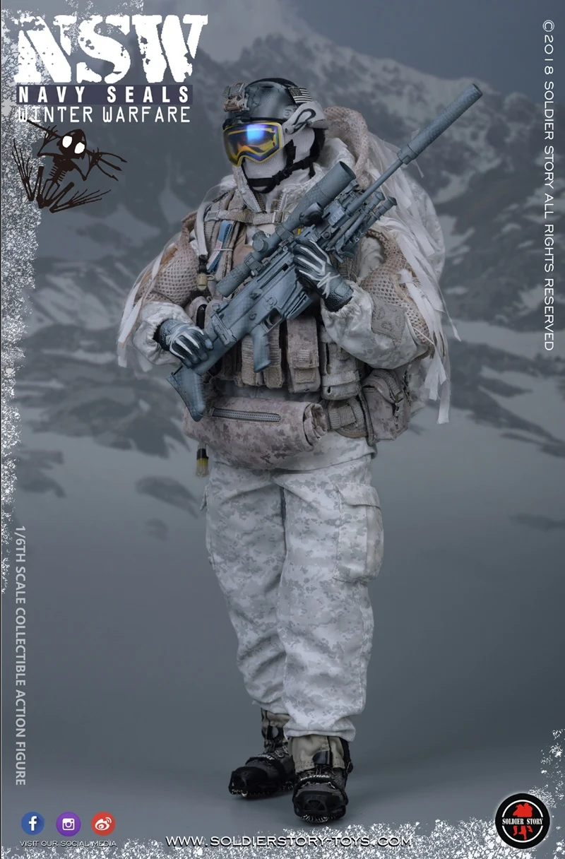 SOLDAT GESCHICHTE SS109 UNS NSW NAVY DICHTUNGEN WINTER WARFARE “SCHÜTZE” 1/6 Action Figur