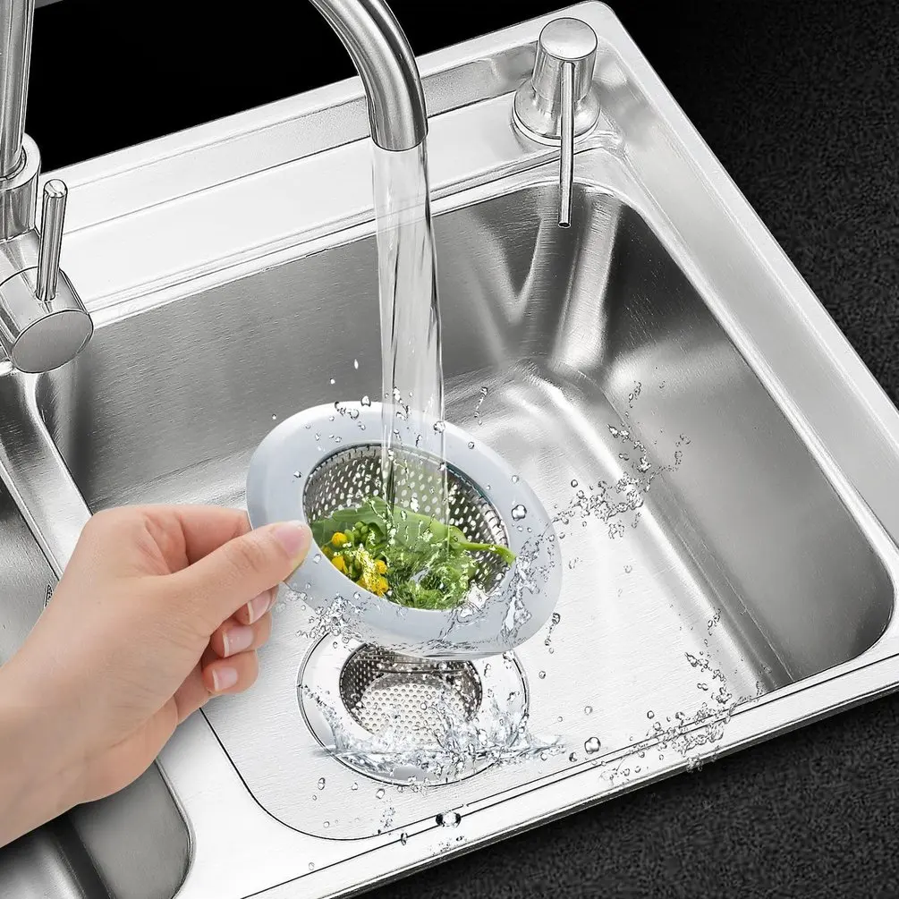 2 pezzi lavello da cucina in acciaio inox filtro bacino varie tappo di scarico filtro lavello scarico bagno Catcher tappo gadget da cucina
