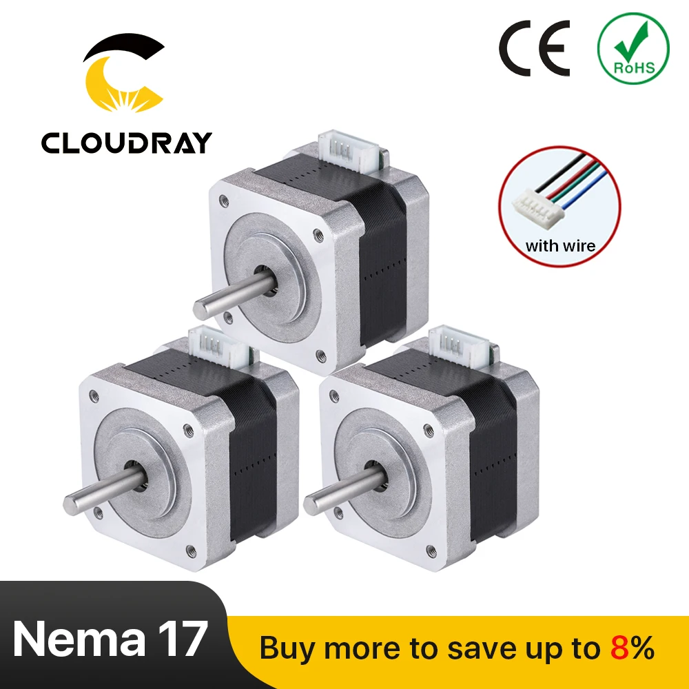Nema 17 Stepper Motor 42mm 2 Phase 15Ncm 1A Stepper Motor with DuPont 4-lead  Cable for 3D printer CNC XYZ