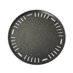Korean grill pan charcoal grill pan charcoal grill grill pan barbecue tray cast iron grate barbecue tray round commercial