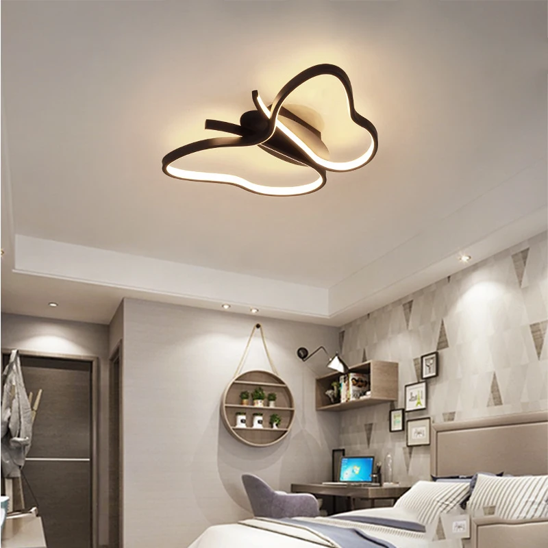 Modern LED Ceiling Lamp Nordic Creative Butterfly Ceiling Lamp with Remote Control for Bedroom Dining Room Home Decor