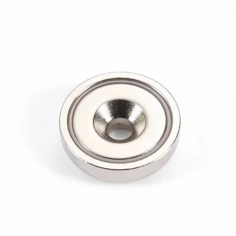 D16 D20 D32 mm neodymium magnetic material cup pot magnet with countersunk hole permanent magnetic chuck for sale