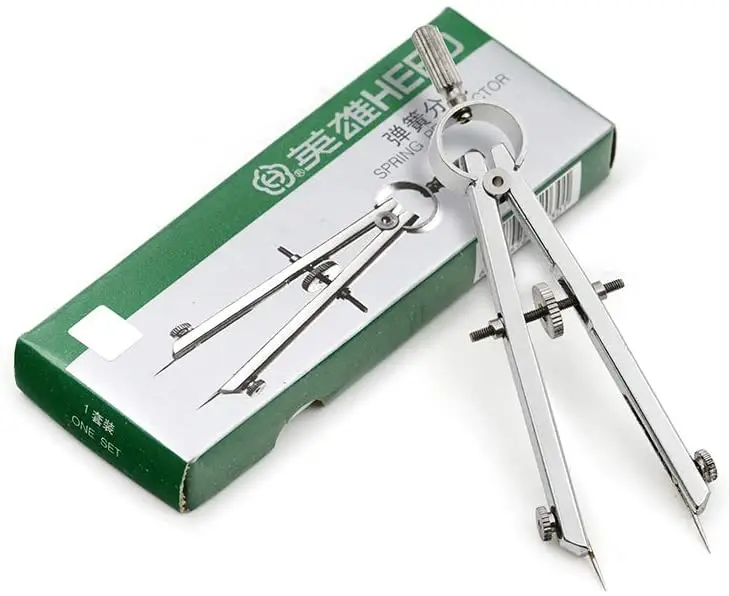 

Metal Math Spring Drawing Bow | Professional Protractor Compass Tool