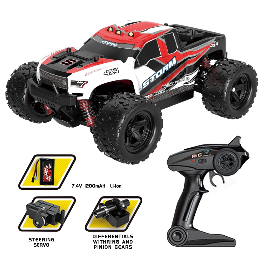 HS 18301/18302 1/18 2.4G 4WD 40 + MPH High Speed Remote Control RC Racing Car OFF-Road Vehicle Toys Christmas gift