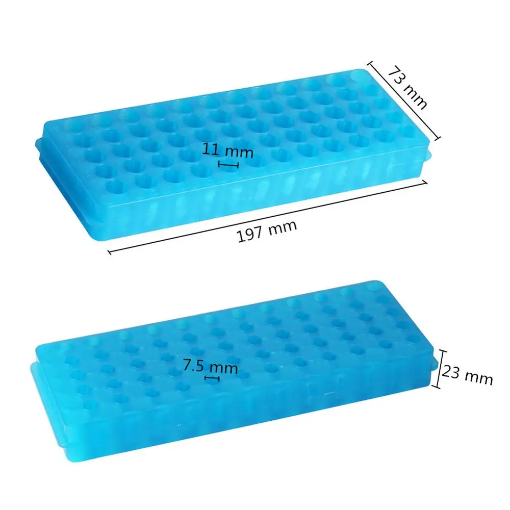 60 Holes Centrifuge Test Tube Rack 2 Side Test Tubes Holder Bracket 0.5ml/1.5ml Centrifuge Vial Tube Support Laboratory Supplies