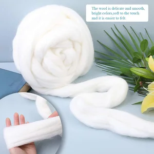 MIUSIE 150g pour feutrage à l’aiguille Laine Feutrage de laine Fibre de laine pour le feutrage à l’aiguille Matériaux de la fibre de laine pour débutants 10 meilleures aiguilles en feutrine de vente - No 10