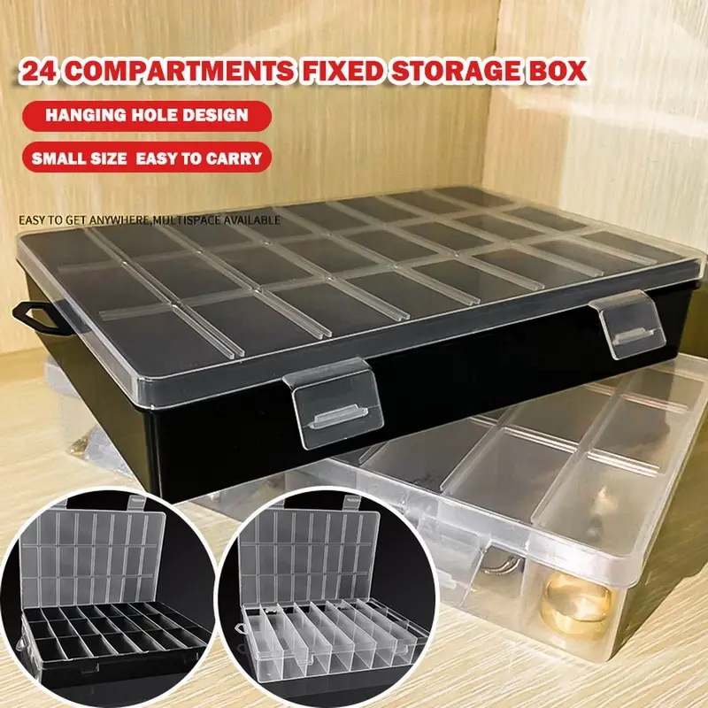 24 Practical Grids Storage Organizer Desk Organizers Jewelry Boxes Useful Things for Home Makeup Containers Plastic Container