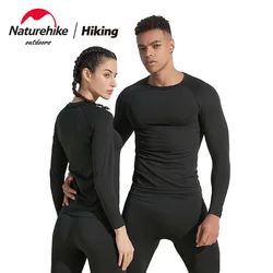 Naturehike Outdoor Winter Warm Underwear Suit Men Women Quick Drying Antibacterial Charcoal Fiber Elastic Thermal Underwear Set