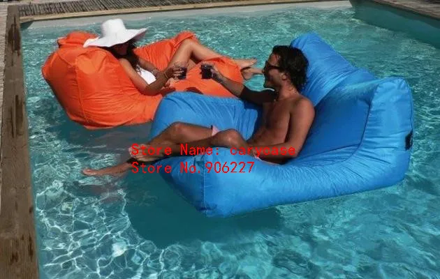 

outdoor enjoyment extra wide double seat people bean bag chair, floating bean bag sofa, swimming beanbag furniture