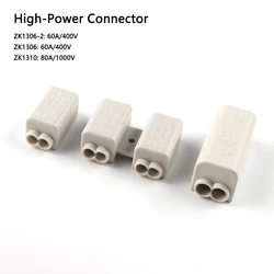 High Power Wire Cable Splitter Junction Box Quick Electric Wiring Connector Terminal Block 60A/400V 1-6mm2 80A/1000V 2.5-10mm2