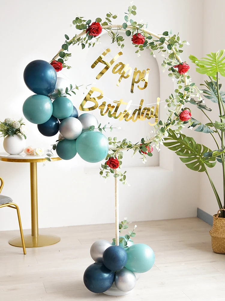 

Round Balloon Stand Arch Balloons Wreath Ring for Wedding Decoration Baby Shower Kids Birthday Parties Christmas Ballon Garland