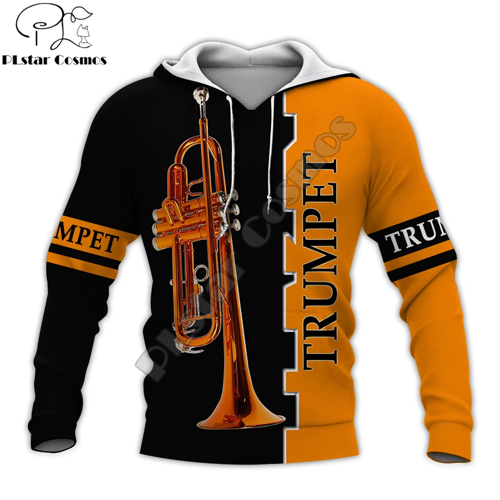 

Musical instrument Trumpet 3D Print Men Autumn Hoodie Unisex Casual zipper hoodies DJ disco Streetwear Jacket Tracksuits DK320