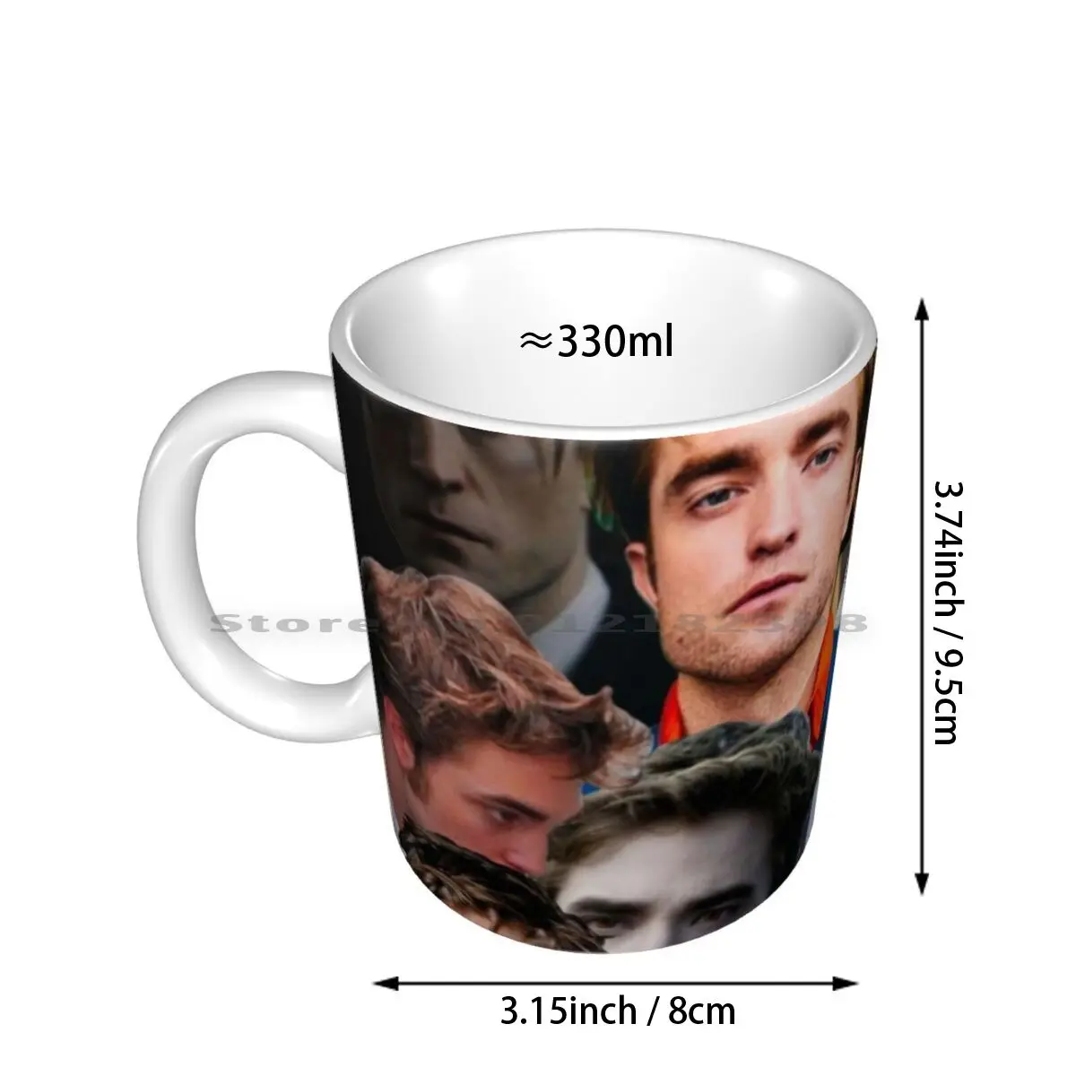 Robert Pattinson Photo Collage Ceramic Mugs Coffee Cups Milk Tea Mug Robert Pattinson Robert Pattinson Collage Creative