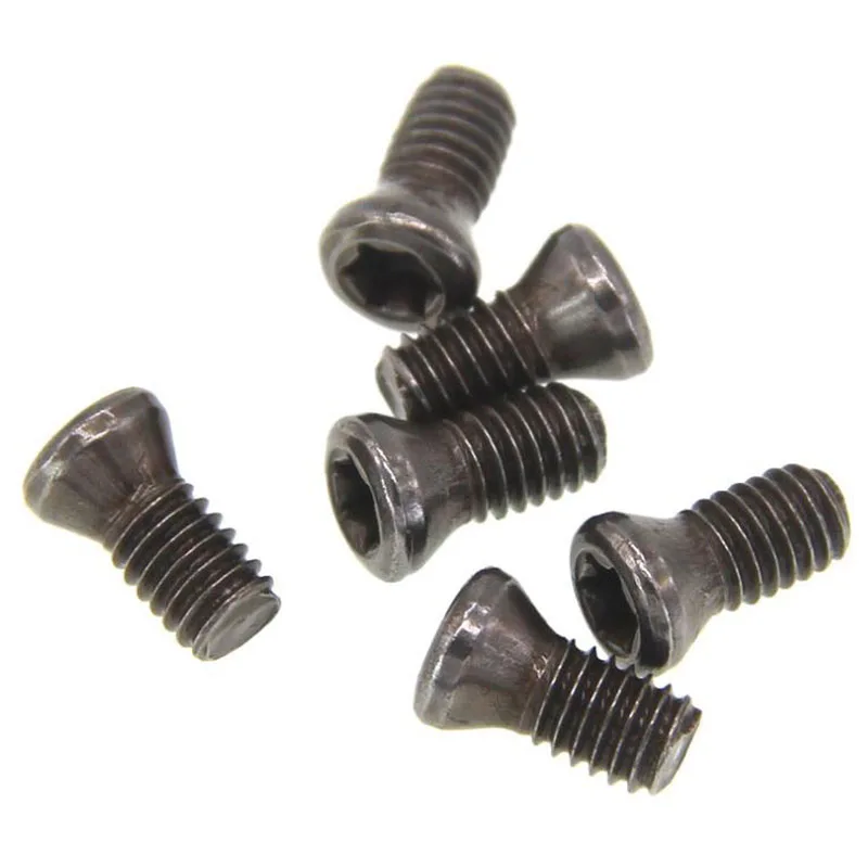 LS TOOLS 10pcs Milling inserts Screw Turning Tools Inserts Blade Screw Hard Alloy M2x4 M2.5x5 M3x8 M3.5x9 M4x10 M4.5x12 M5x12