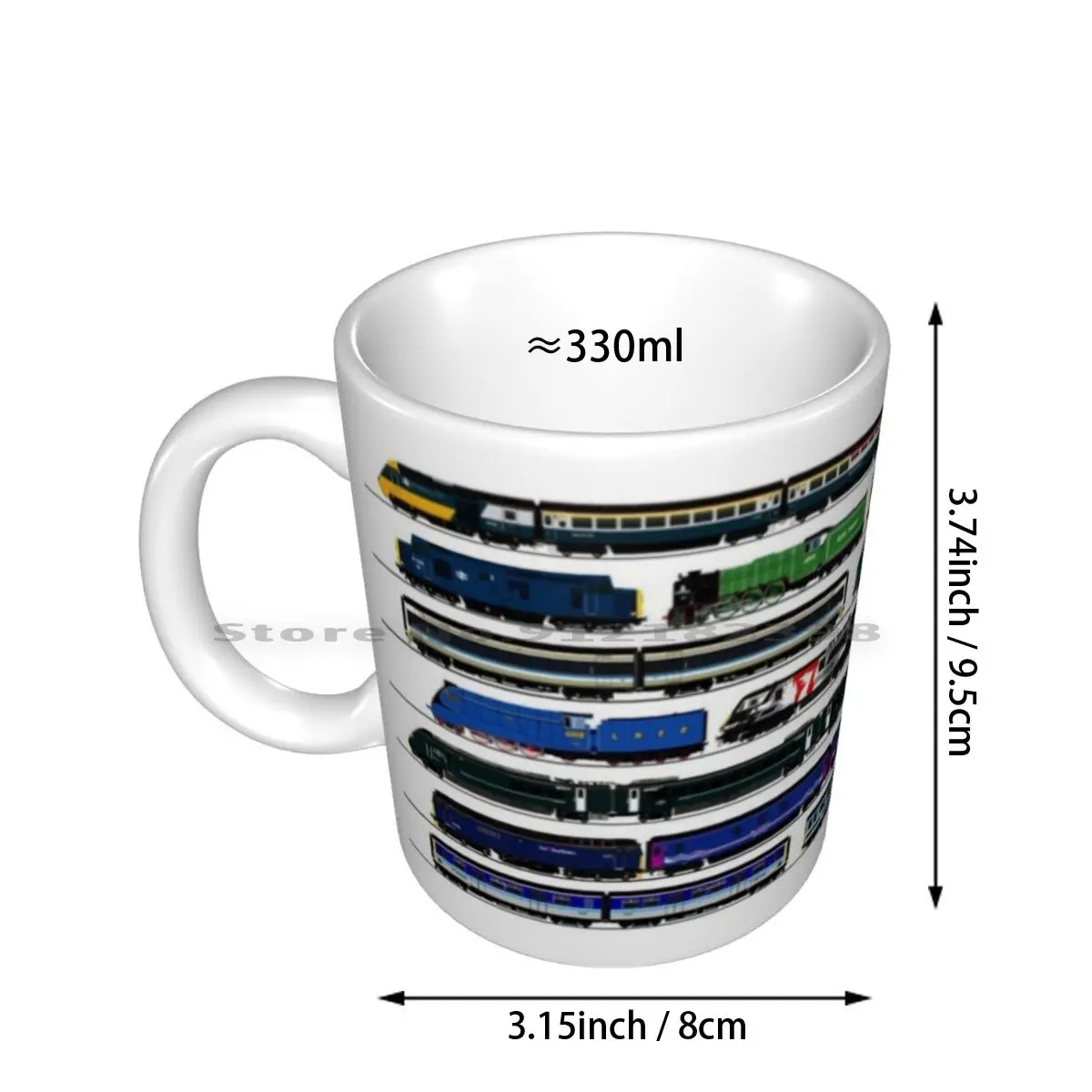 British Trains Ceramic Mugs Coffee Cups Milk Tea Mug Locomotives Class 43 Class 91 Class 800 Gwr Intercity 125 Class 47 Class