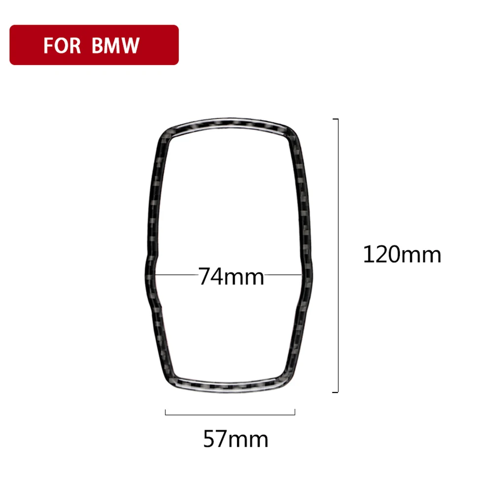 Car Carbon Fiber Frame for BMW Media Button Sticker Knob Cover for F10 F20 F30 F34 F07 F25 F26 F15 F16 Interior Sticker