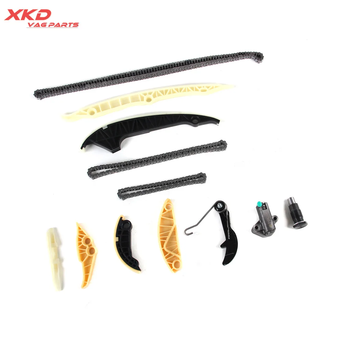 12Pcs Timing Chain & Rail & Tensioner Repair Kit Fit For Golf GTI MK7 Passat Polo for Audi A4 Q5 TT 06K 109 158AD 06K109158G