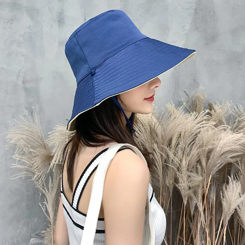 2023 Fashion fisherman hat womens outdoor shade bucket hats wild tide cap cotton bucket caps for men casquette