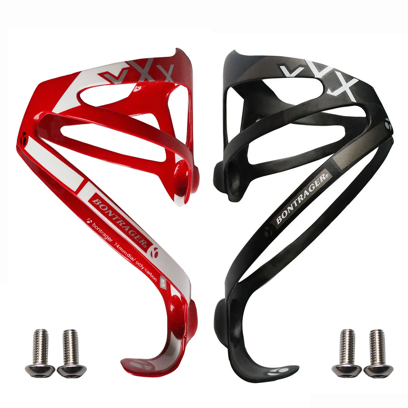 2Pcs Full Carbon Fiber Bicycle Water Bottle Cage MTB Road Bike Bottle Holder Ultra Light Cycle Equipment matte/glossy 4 colors 1