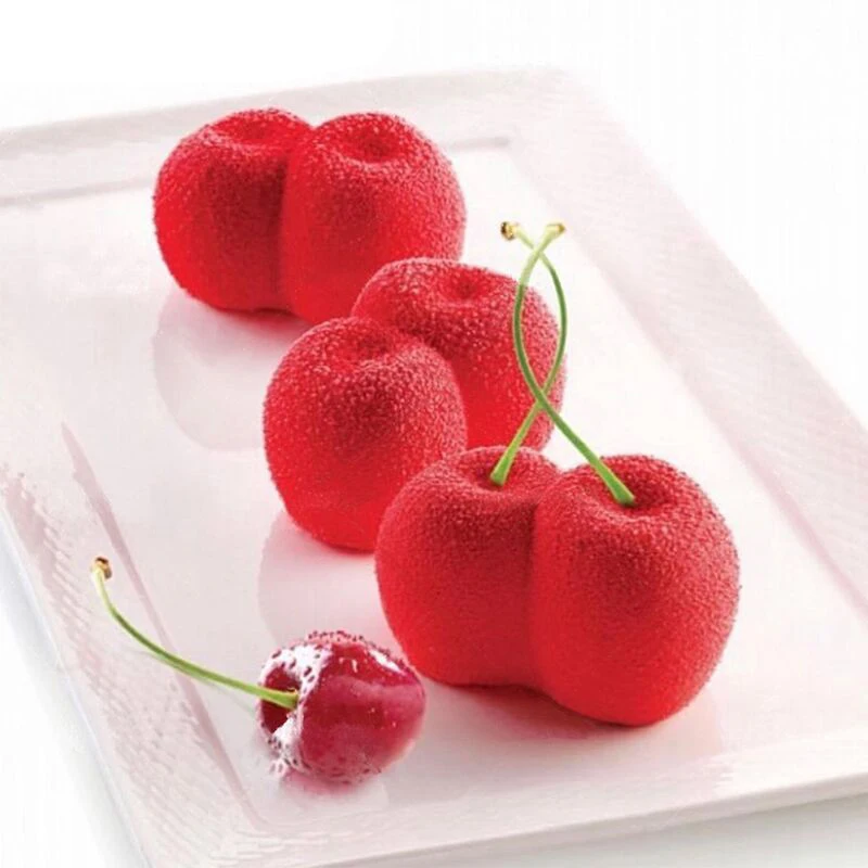 Fruit Cherry Mousse Silicone Cake Mold 3D Baking Mould Chocolate Decoration Muffin Mousse Cookie DIY for Ice Creams Chocolates