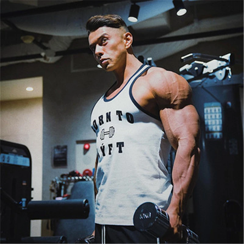 2022 Mens Fitness Gym Tank Tops Men Fitness Sleeveless Shirt Male Cotton Breathable Sports Vest Undershirt Gyms Running Vest Men