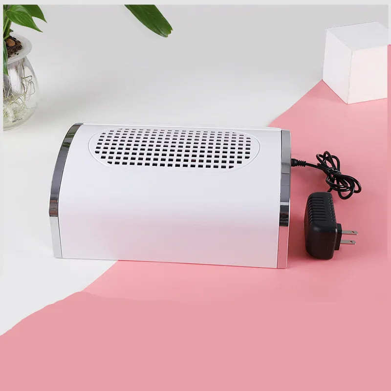 80W Nail Dust Collector With Two Fans Vacuum Cleaner Manicure Machine Tools Strong Power Nail Art Tool Nail Vacuum Cleaner