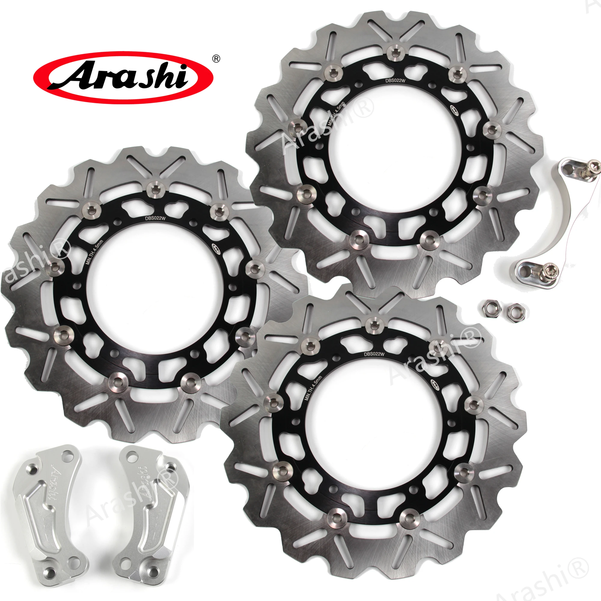 ARASHI For YAMAHA XP TMAX500 2008-2011 Oversize Front Rear Brake Rotors Disc Set XP T-MAX 500 T MAX 500 2008 2009 2010 2011