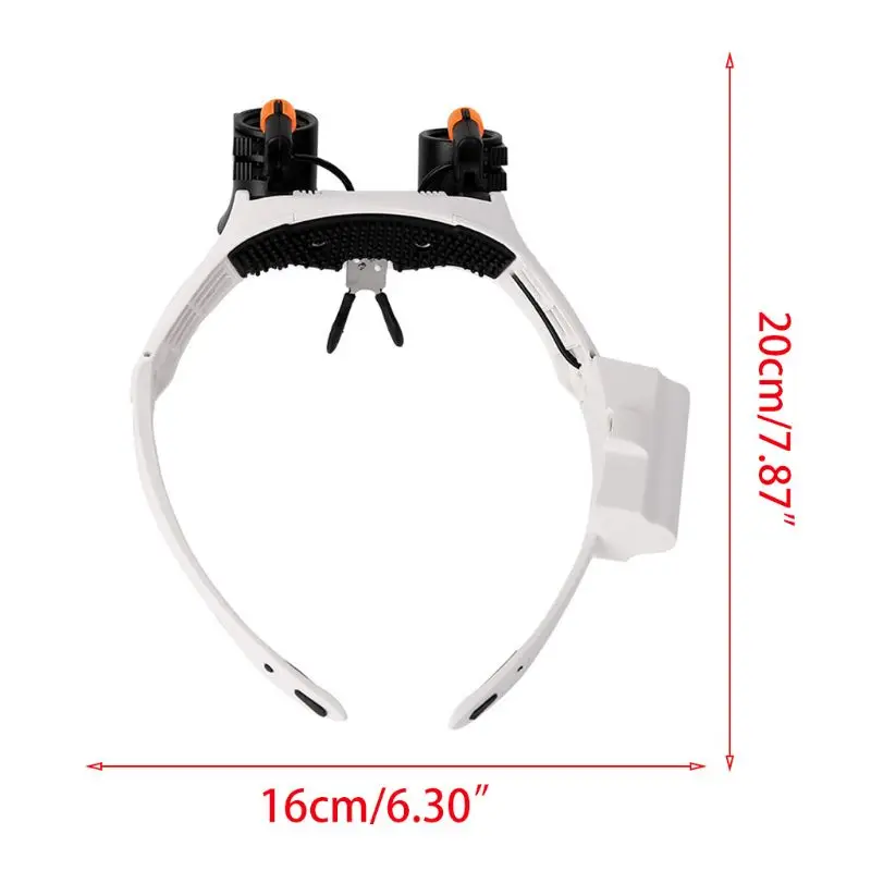 Led Light Lamp Double Eye Glasses Loupe Lens Glasses Magnifier Watchmaker Jewelry Optical Lens Magnifying Glass