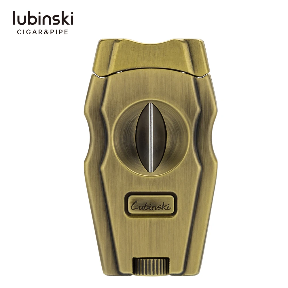 

LUBINSKI Stainless Steel Cigar V Cut Blade Tobacco Cigarette Cigar Cutter Ring Gauge With Cigar Punch Stand 3 in 1