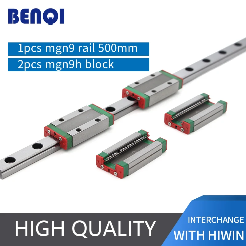 

3D PRINTER linear rail mgn9 - L500mm 2ps+ MGN9H carriage 3pcs