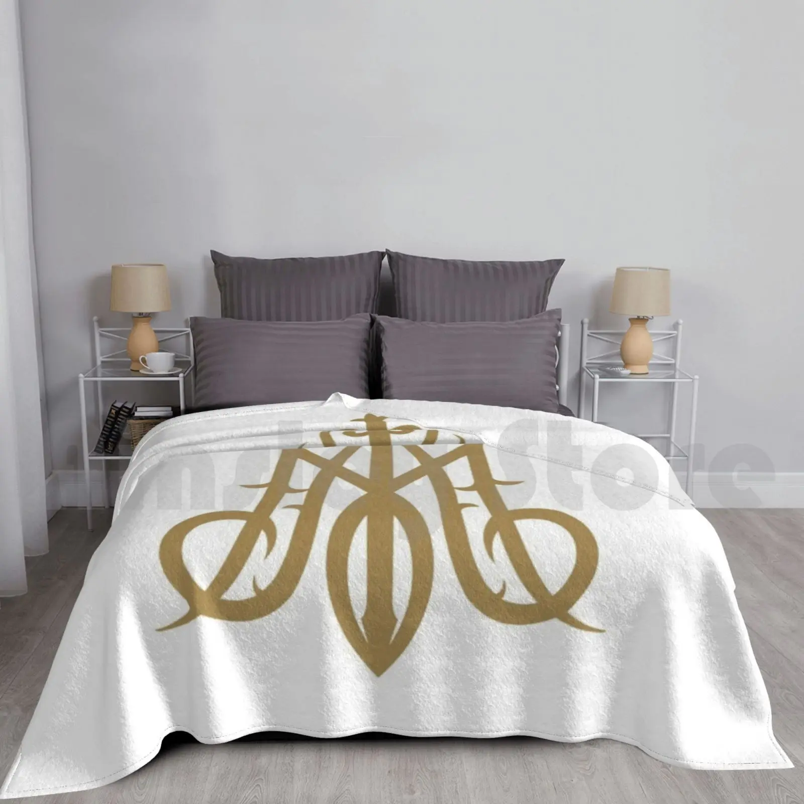 Virgem maria monograma ave maria cobertor para sofá cama viagem ave maria católica cristã maria jesus granizo maria