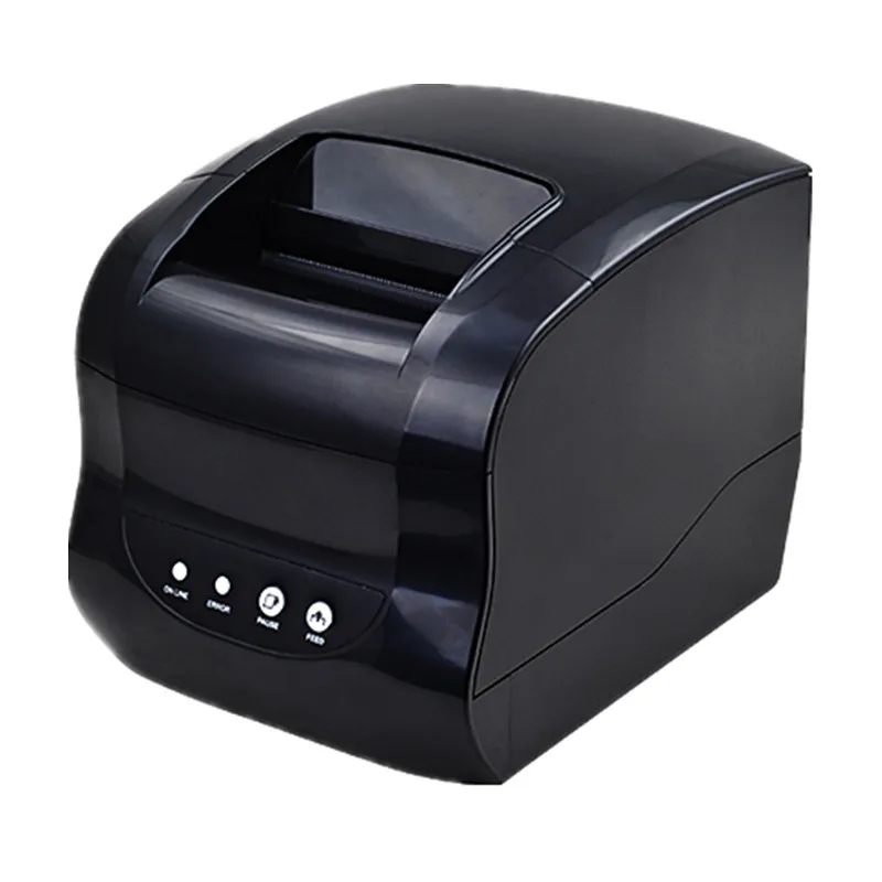 365B Thermal Sticker Label Barcode POS Printer Support 20-80mm Width QR Code Receipt  Bill Print USB Or Bluetooth Connection