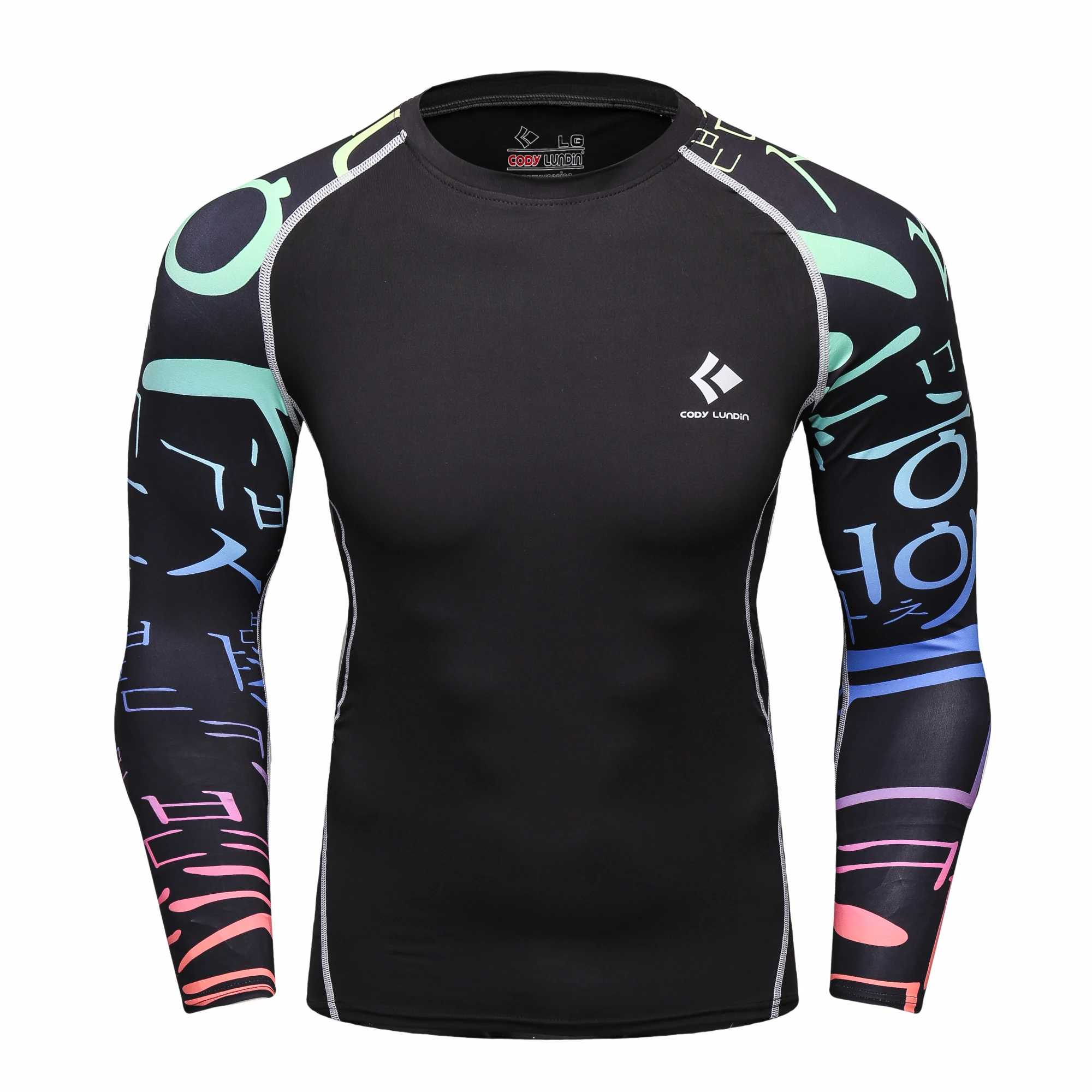 Cody Lundin Swimming UV Protection Beach Rash Guard for Men Anti-uv Swimsuit Swimwear Long Sleeve Rashguard Diving Surf T-shirts