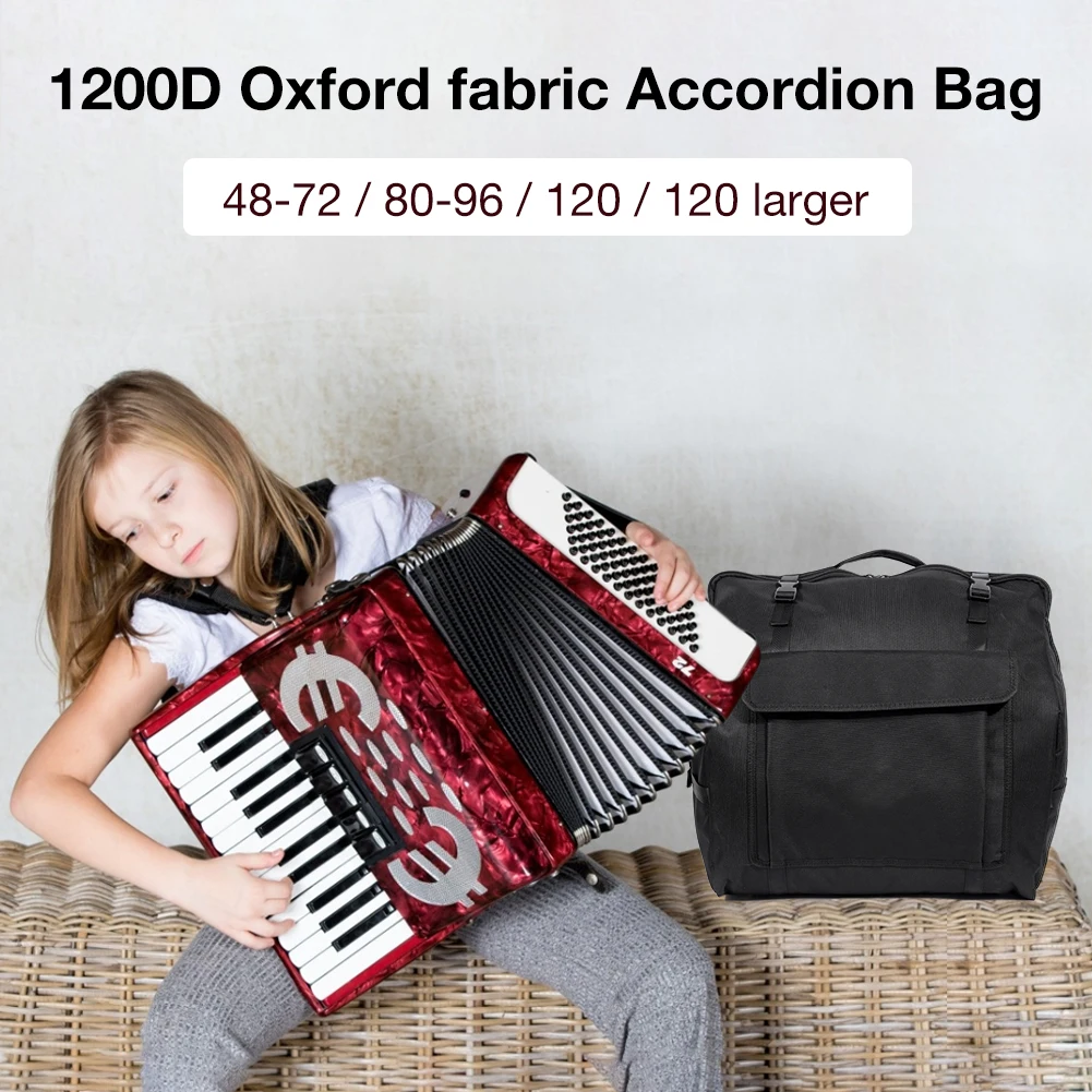 Accordion Gig Bag Piano Accordion Case Keyboard Instrument Accessories Gig Bags For 48/60/72/80/96/120 Bass Piano Accordion bag