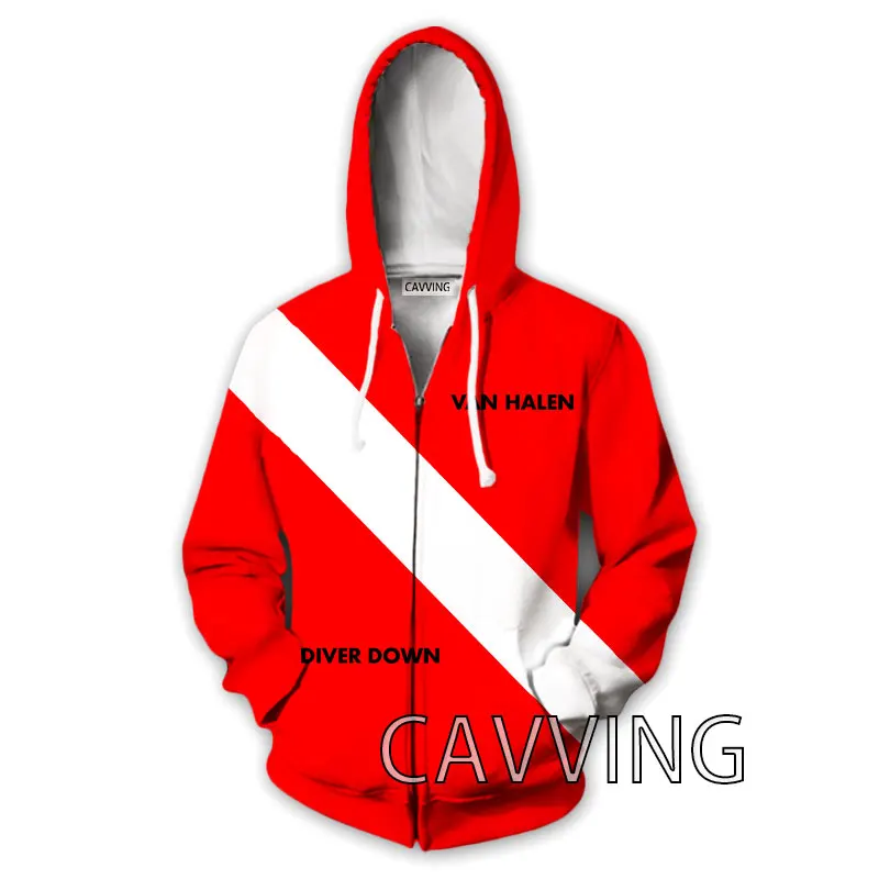 CAVVING 3D Print  Van Halen Band   Zipper Hoodies Zip Up Hooded Sweatshirt Harajuku Hoodie Sweatshirts for Men/women