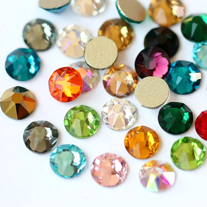360Pcs 8 big + 8 small Cut Facets Rhinestone SS16 SS20 Crystal Flatback Non Hotfix Rhinestones Nail Decoration Crystal Stones