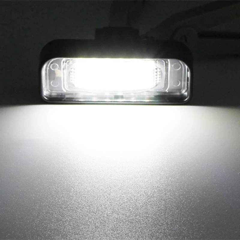 car Led Licence Light For Mercedes Benz W220 DC 12V 18 SMD-3528 Car Number LED Lamp For Benz W220 99-05 Car License Plate Light