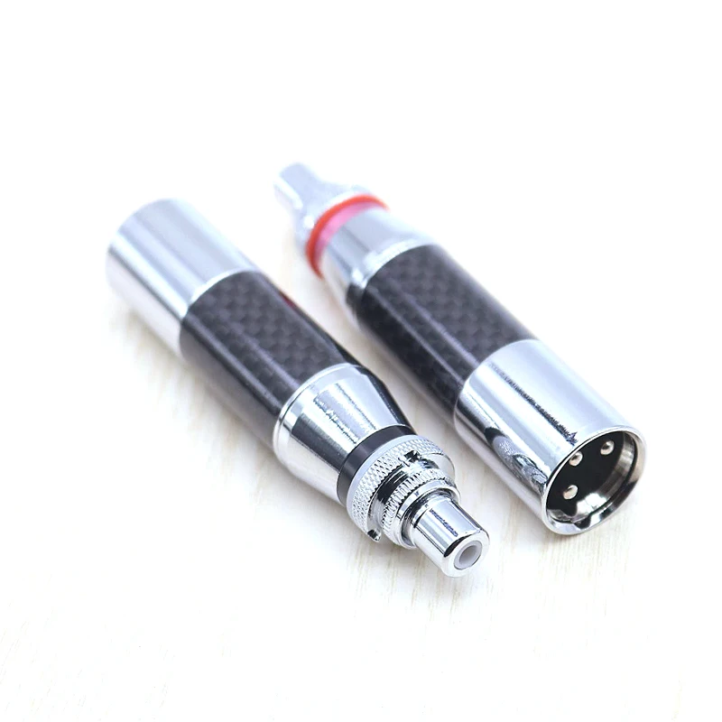 High-End XLR auf RCA-Buchsenadapter, rhodinierter RCA-Stecker auf XLR-Stecker und Buchse – Detail 3