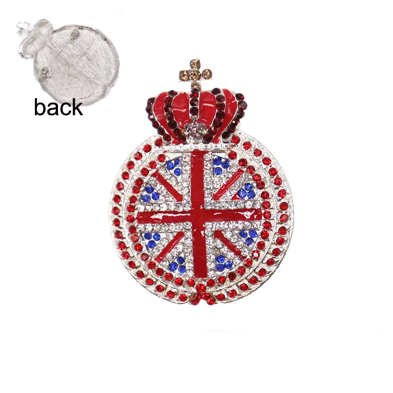 

10pcs/lot Fashion Rhinestone Enamel Union Flag UK Brooch Jewelry Gift Accessories