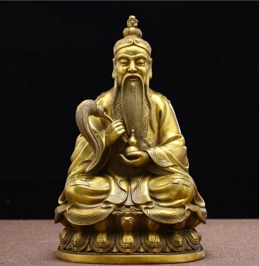 

Copper Statue Pure copper statue of taishanglaojun, Taoist home, moral residence, Tianzun, Sanqing Daozu ornament