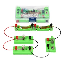 Kit de iniciación de aprendizaje de circuito eléctrico de física, laboratorio de ciencias, experimento de magnetismo eléctrico básico, Kits educativos