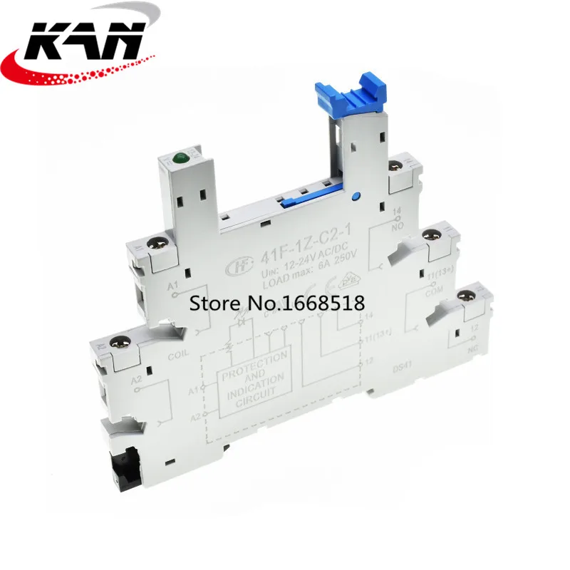 

41F RELAY SOCKETS 41F-1Z-C2-1 INTEGRATED PCB MOUNT POWER RELAY WITH RELAY HOLDER AC&DC 6-24V VOLTAGE CONTACT RELAY MODULE SET