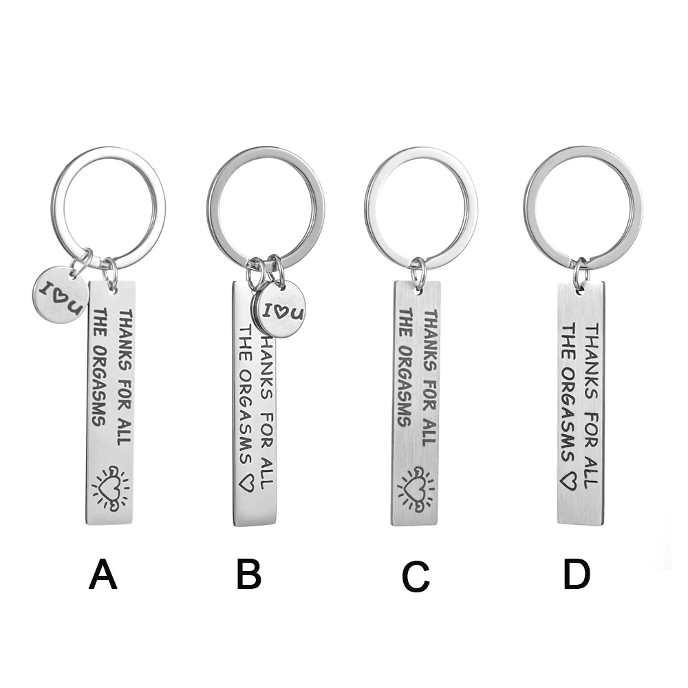 Creative Brass/Stainless Stee Portable Keychain With Lock Unique DIY Craft Tools Whistle Gourd Ruler Lettering Key Ring Decor